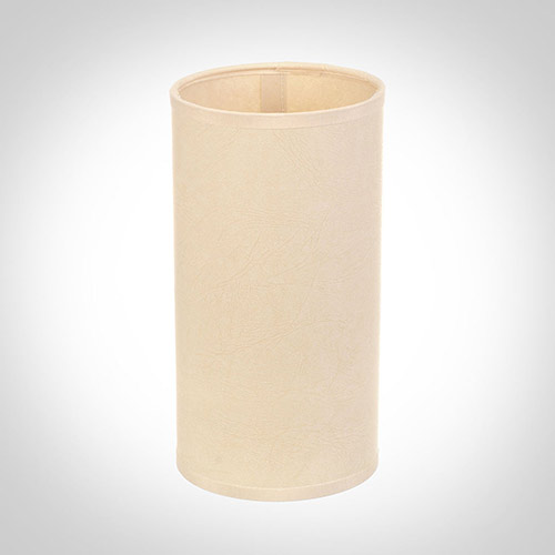 13cm Narrow Cylinder Shade in Parchment withCream Trim