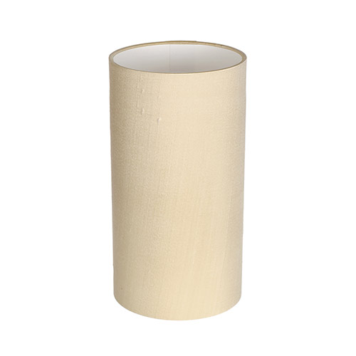 13cm Narrow Cylinder Shade in Buttermilk Silk