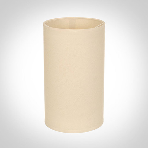 15cm Narrow Cylinder Shade in Parchment withCream Trim