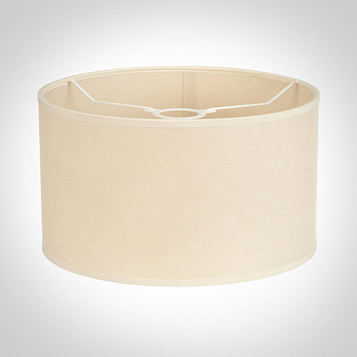 30cm Wide Cylinder Shade in Parchment with CreamTrim