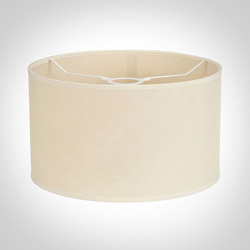 35cm Wide Cylinder Shade in Parchment with CreamTrim