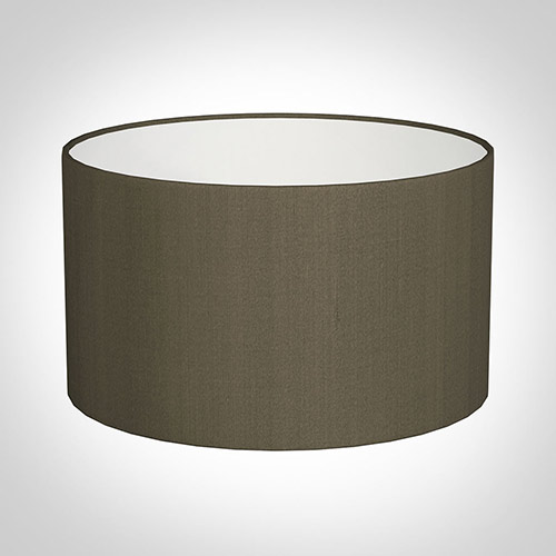 45cm Wide Cylinder Shade in Bronze Brown Silk