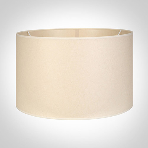 50cm Wide Cylinder Shade in Parchment with CreamTrim