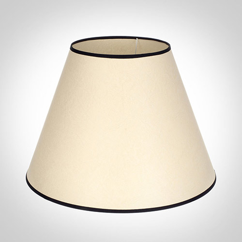35cm Empire Shade in Parchment with Black Trim