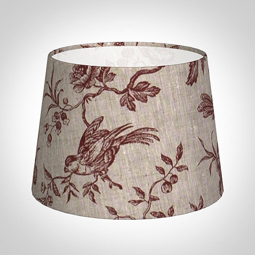 20cm Medium French Drum Shade in Red Isabelle Linen