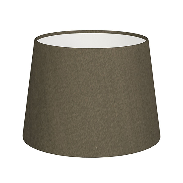 20cm Medium French Drum Shade in Bronze Brown Silk