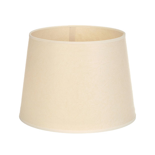 25cm Medium French Drum Shade in Parchment withCream Trim