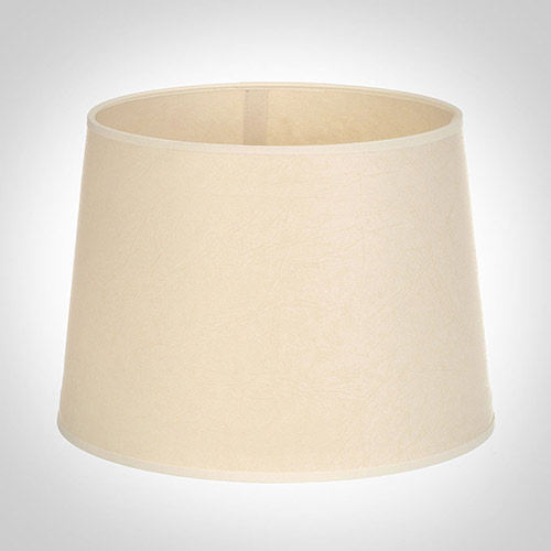 35cm Medium French Drum Shade in Parchment withCream Trim