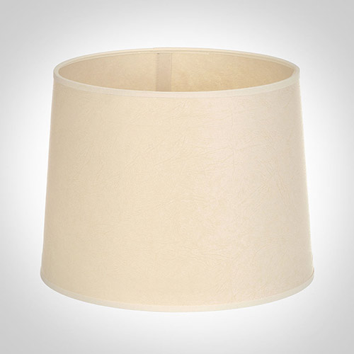 50cm Medium French Drum Shade in Parchment withCream Trim