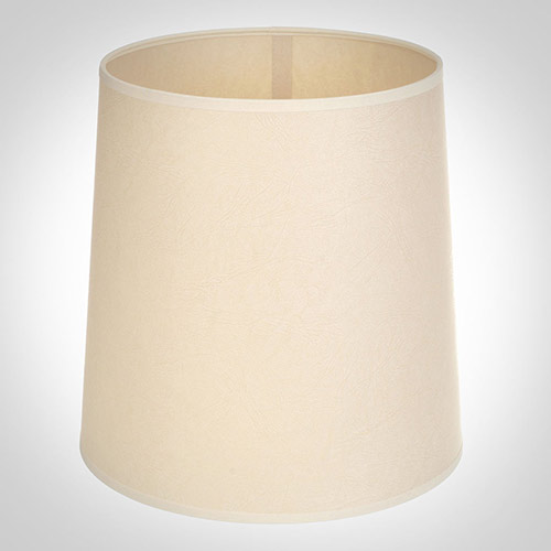 25cm Narrow French Drum Shade in Parchment withCream Trim