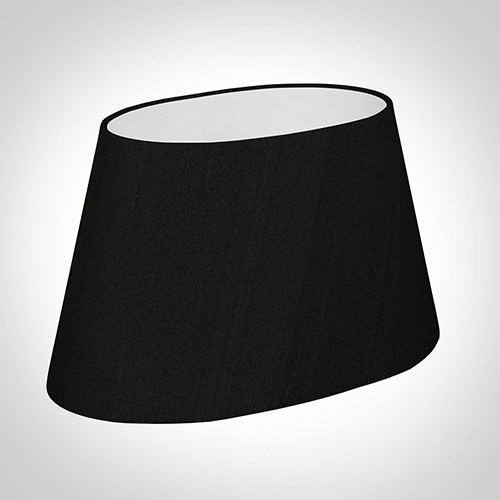 Oval Shades Jim Lawrence 40cm Sloped Oval Shade in Black Silk