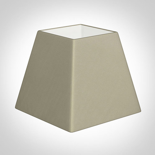 25cm Sloped Square Shade in Pale Smoke Satin