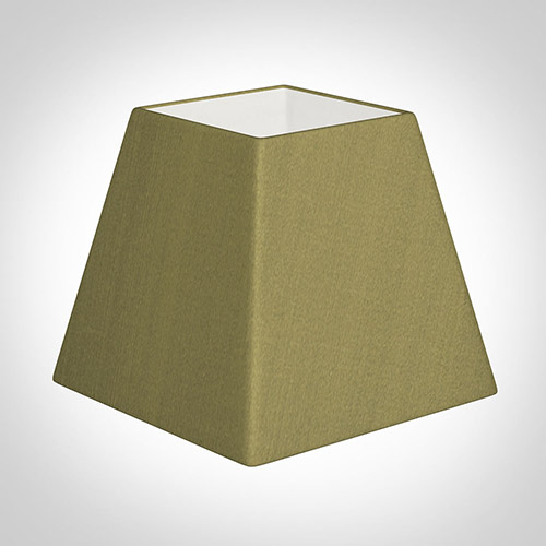 25cm Sloped Square Shade in Antique Gold Silk
