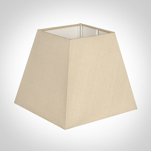 25cm Sloped Square Shade in Buttermilk Silk