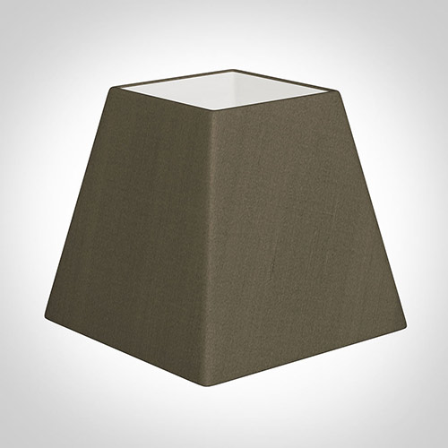 30cm Sloped Square Shade in Bronze Brown Silk