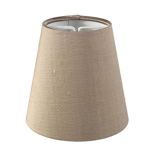 Tapered Candle Shade in Bronze Brown Silk
