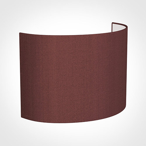 28cm Carlyle Half Shade in Old Red Faux Silk