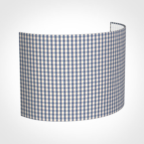 28cm Carlyle Half Shade in Blue Longford Gingham