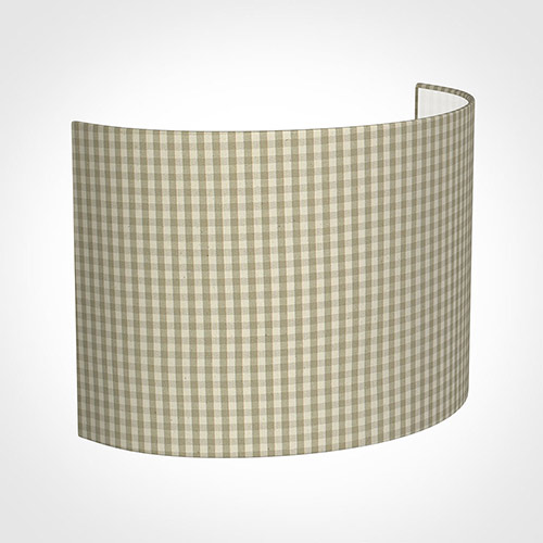 28cm Carlyle Half Shade in Natural Longford Gingham