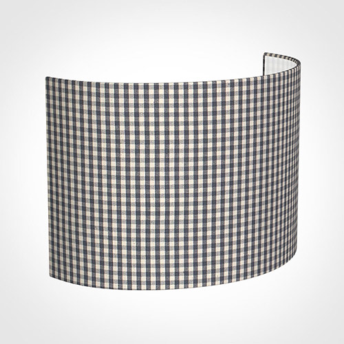 28cm Carlyle Half Shade in Grey Longford Gingham
