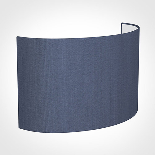 32cm Carlyle Half Shade in Blue Faux Silk
