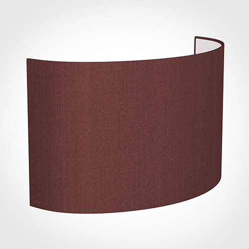 32cm Carlyle Half Shade in Old Red Faux Silk
