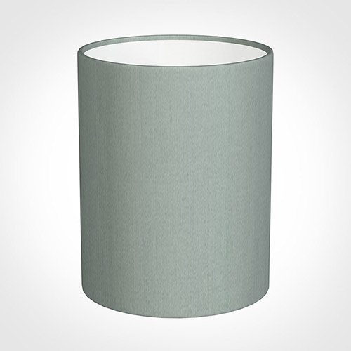 16cm Medium Cylinder Shade in Aquamarine Faux Silk