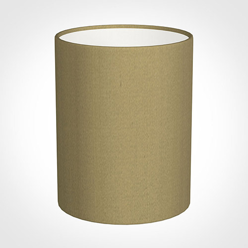 16cm Medium Cylinder Shade in Dull Gold Faux Silk
