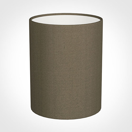 16cm Medium Cylinder Shade in Bronze Brown Silk