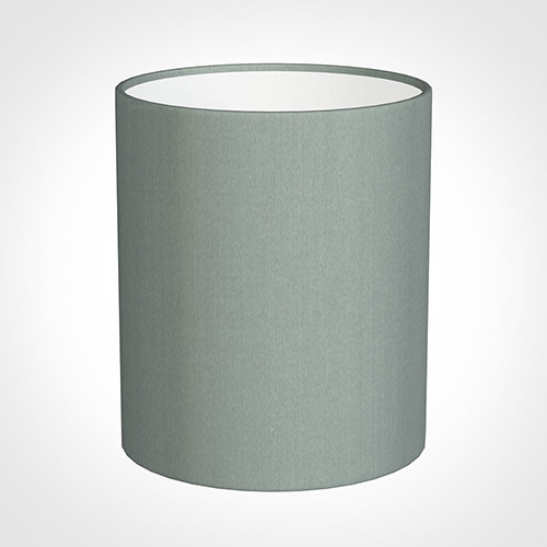 20cm Medium Cylinder Shade in Aquamarine Faux Silk