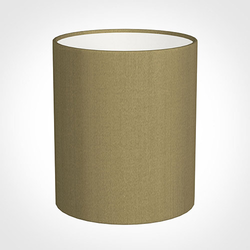 20cm Medium Cylinder Shade in Dull Gold Faux Silk
