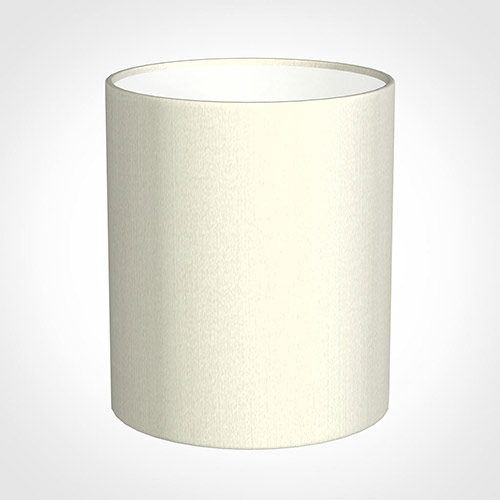 20cm Medium Cylinder Shade in Pearl Faux Silk