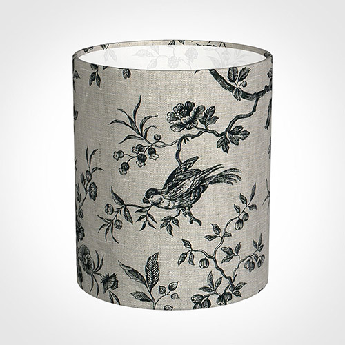 20cm Medium Cylinder Shade in Black Isabelle