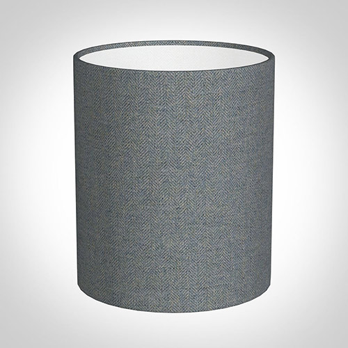 20cm Medium Cylinder in Blue Herringbone Lovat Tweed