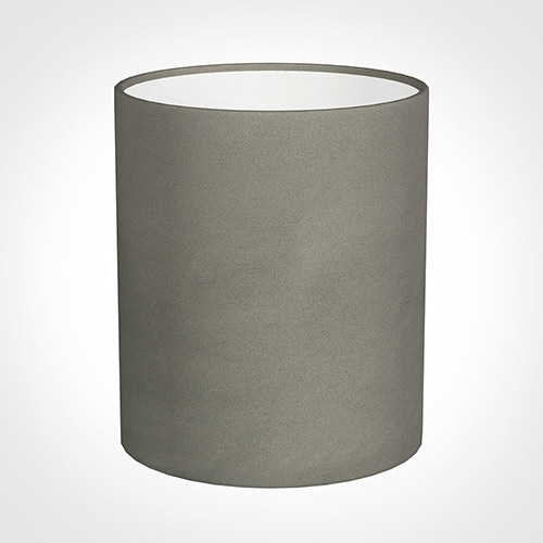 20cm Medium Cylinder Shade in Pewter Satin