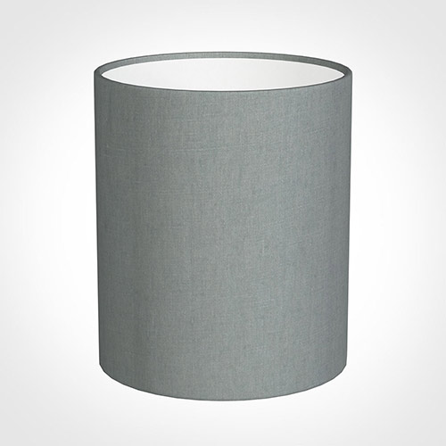 20cm Medium Cylinder Shade in Blue Waterford Linen