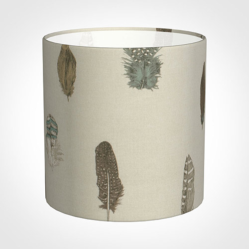 25cm Medium Cylinder Shade in Stone Featherdown