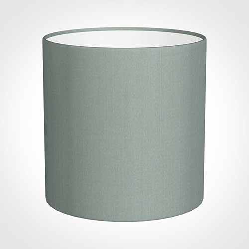 25cm Medium Cylinder Shade in Aquamarine Faux Silk