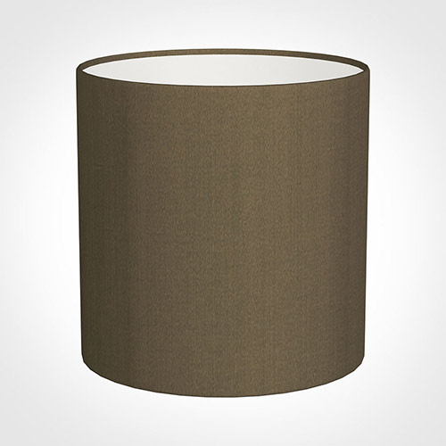 25cm Medium Cylinder Shade in Bronze Faux Silk