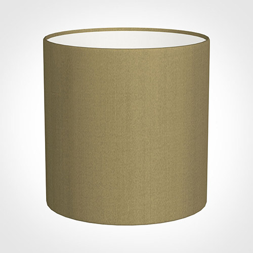 25cm Medium Cylinder Shade in Dull Gold Faux Silk