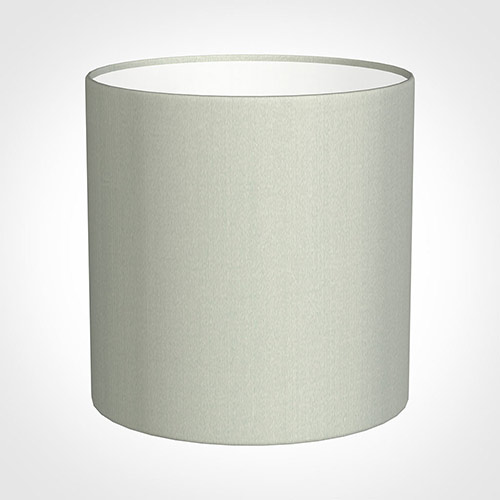 25cm Medium Cylinder Shade in Soft Grey Faux Silk
