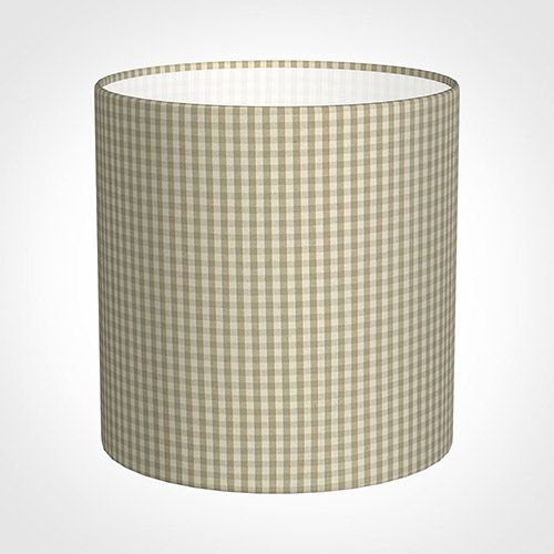 25cm Medium Cylinder Shade in Natural Longford Gingham