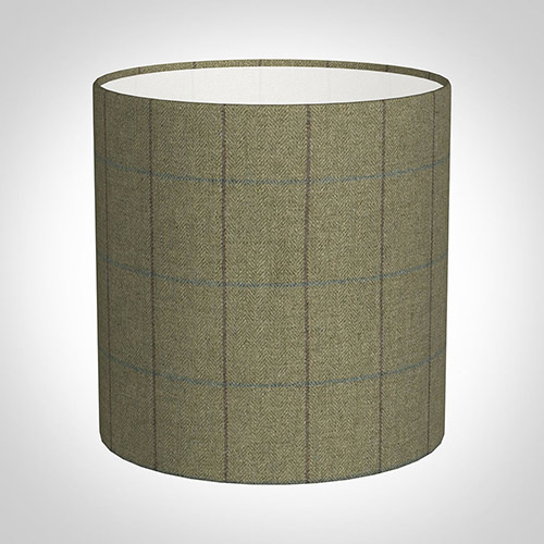 25cm Medium Cylinder in Talisker Check Lovat Wool