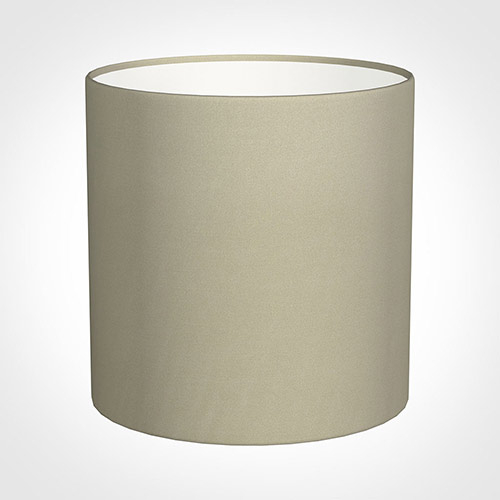 25cm Medium Cylinder Shade in Pale Smoke Satin