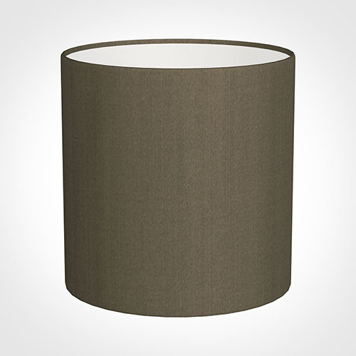 25cm Medium Cylinder Shade in Bronze Brown Silk