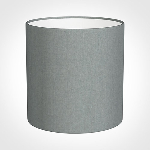 25cm Medium Cylinder Shade in Blue Waterford Linen