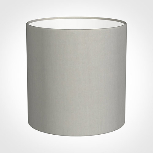25cm Medium Cylinder Shade in Soft Grey Waterford Linen