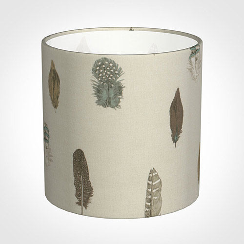 30cm Medium Cylinder Shade in Stone Featherdown