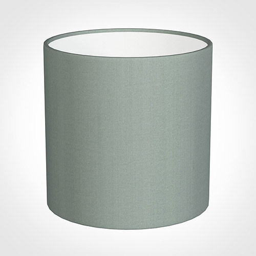 30cm Medium Cylinder Shade in Aquamarine Faux Silk