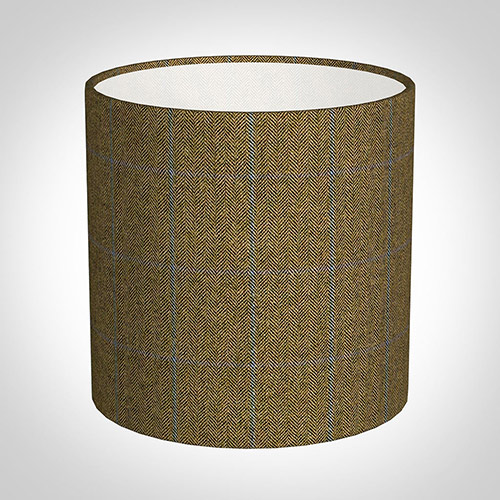30cm Medium Cylinder in Angus Check Lovat Wool